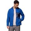 Columbia mens Fast Trek Overlay Hooded Full Zip(Mountain Blue/Collegiate Navy)