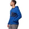 Columbia mens Fast Trek Overlay Hooded Full Zip(Mountain Blue/Collegiate Navy)