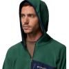 Columbia mens Fast Trek Overlay Hooded Full Zip(Rain Forest/Collegiate Navy)