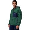Columbia mens Fast Trek Overlay Hooded Full Zip(Rain Forest/Collegiate Navy)