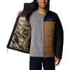 Columbia mens Grand Trek III Down Hooded Jacket(Delta  Black)