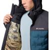 Columbia mens Grand Trek III Down Hooded Jacket(Everblue/Shark)