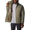 Columbia mens Grand Trek III Down Hooded Jacket(Stone Green)