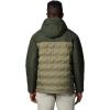 Columbia mens Grand Trek III Down Hooded Jacket(Stone Green/Greenscape)
