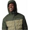 Columbia mens Grand Trek III Down Hooded Jacket(Stone Green/Greenscape)