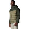 Columbia mens Grand Trek III Down Hooded Jacket(Stone Green/Greenscape)
