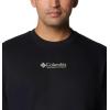 Columbia mens Meridian Creek Crew(Black/Csc Center Chest)