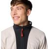 Columbia mens Sequoia Grove Full Zip Fleece(Dark Stone/Black/Spicy Pulls)