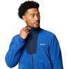 Columbia mens Sequoia Grove Full Zip Fleece(Mountain Blue/Collegiate Navy/Spicy)