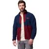 Columbia mens Sequoia Grove Full Zip Fleece(Rich Wine/Collegiate Navy)