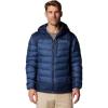 Columbia Mens Autumn Park Ii Down Hooded Jacket(Dark Mountain/Collegiate Navy)