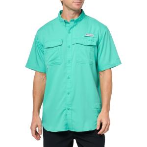 Columbia Mens Blood and Guts V Short Sleeve Shirt(Glaze Green)