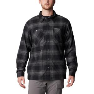 Columbia Mens Cornell Woods Fleece Lined Shirt Jacket(Blackuffalo Tartan)