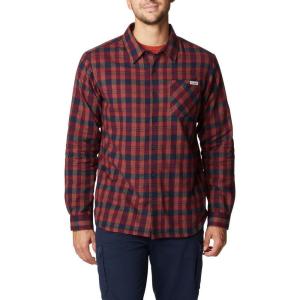 Columbia Mens Cornell Woods Fleece Lined Shirt Jacket(Collegiate Navy Medium Tartan)