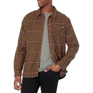 Columbia Mens Cornell Woods Fleece Lined Shirt Jacket(Cordovan Windowpane)