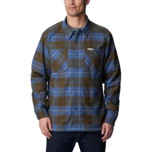 Columbia Mens Cornell Woods Fleece Lined Shirt Jacket(Dark Mountain/Shasta Woodsman Tartan)