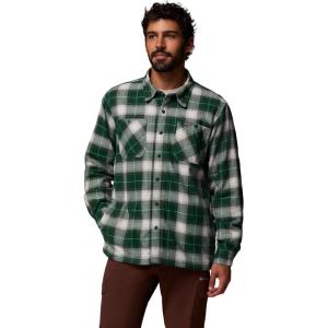 Columbia Mens Cornell Woods Fleece Lined Shirt Jacket(Rain Forest Lumberjack Tartan)