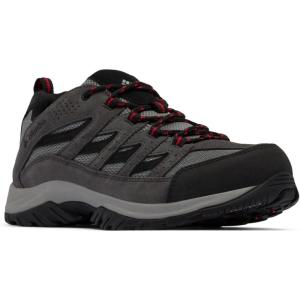 Columbia Men’s Crestwood Hiking Boots(Dark Grey/Mountain Red)