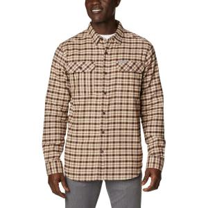 Columbia Mens Flare Gun Stretch Flannel(Ancient Fossil Small Check)