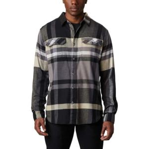 Columbia Mens Flare Gun Stretch Flannel(Black Big Check Plaid)