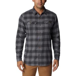 Columbia Mens Flare Gun Stretch Flannel(City Grey Twill Buffalo Check)