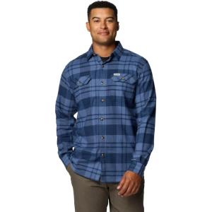 Columbia Mens Flare Gun Stretch Flannel(Collegiate Navy River Crossing Plaid)