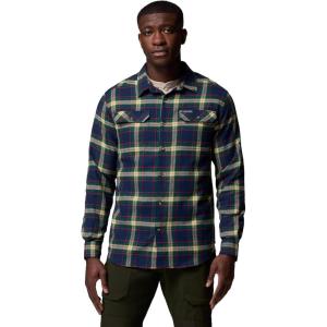 Columbia Mens Flare Gun Stretch Flannel(Collegiate Navy Two Lane Tartan)