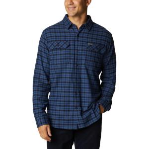 Columbia Mens Flare Gun Stretch Flannel(Night Tide Small Check)