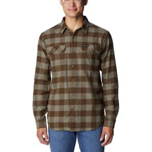 Columbia Mens Flare Gun Stretch Flannel(Stone Green Twill Buffalo Check)