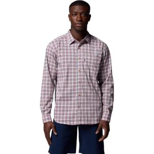 Columbia Mens Harbor Peak Long Sleeve Shirt(Sunset Red Wayward Tartan)
