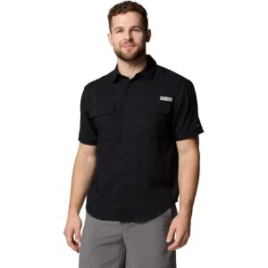Columbia Mens PFG Backwater Short Sleeve Shirt(Black)