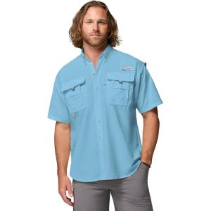 Columbia Men’s PFG Bahama II Short Sleeve Shirt(Vintage Blue)