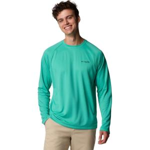 Columbia Mens PFG Solar Stream Long Sleeve(Glaze Green)