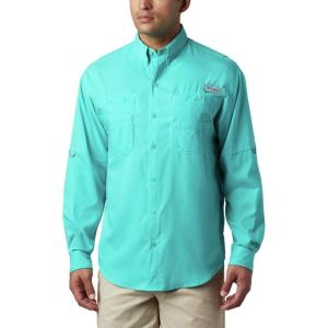 Columbia Mens PFG Tamiami Ii Long Sleeve Shirt(Bright Aqua)