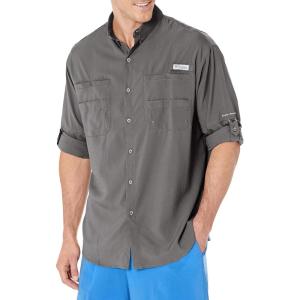 Columbia Mens PFG Tamiami Ii Long Sleeve Shirt(City Grey)