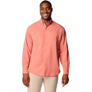 Columbia Mens PFG Tamiami Ii Long Sleeve Shirt(Faded Peach)