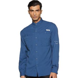 Columbia Mens PFG Tamiami Ii Long Sleeve Shirt(Hydrangea)