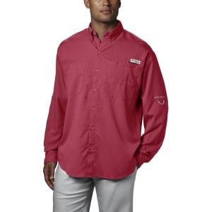 Columbia Mens PFG Tamiami Ii Long Sleeve Shirt(Sunset Red)