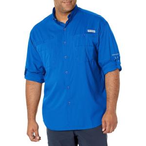 Columbia Mens PFG Tamiami Ii Long Sleeve Shirt(Vivid Blue)