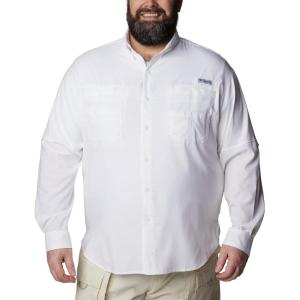 Columbia Mens PFG Tamiami Ii Long Sleeve Shirt(White)