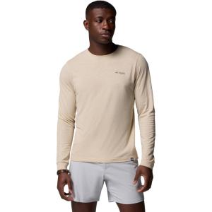 Columbia Men’s PFG Uncharted Graphic Tee Long Sleeve(Ancient Fossil Heather/Redfish Swamplands)