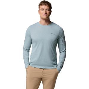 Columbia Men’s PFG Uncharted Graphic Tee Long Sleeve(Crushed Blue Heather/Guadalupe Drift)