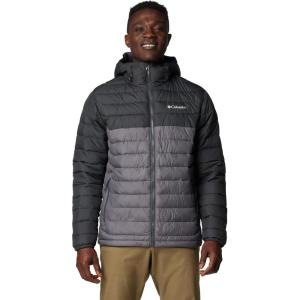 Columbia Men’s Powder Lite II Hooded Jacket(City Grey/Shark)