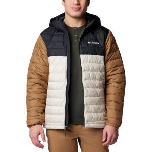 Columbia Men’s Powder Lite II Hooded Jacket(Dark Stone/Black/Delta)