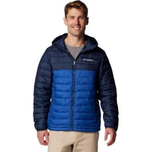 Columbia Men’s Powder Lite II Hooded Jacket(Mountain Blue/Collegiate Navy)