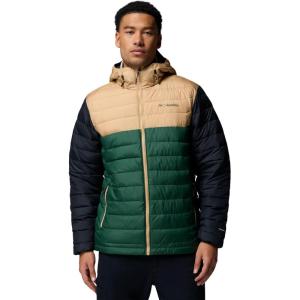 Columbia Men’s Powder Lite II Hooded Jacket(Rain Forest/Canoe/Black)