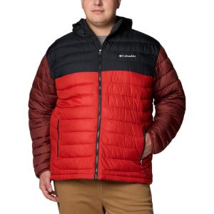 Columbia Men’s Powder Lite II Hooded Jacket(Sail Red/Black/Spice)