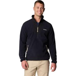 Columbia Mens Sequoia Grove Half Zip Fleece(Black/Black/Ancient Fossil Pulls)