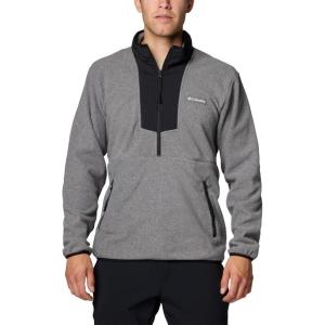 Columbia Mens Sequoia Grove Half Zip Fleece(City Grey Heather/Black)