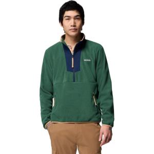 Columbia Mens Sequoia Grove Half Zip Fleece(Rain Forest/Collegiate Navy)